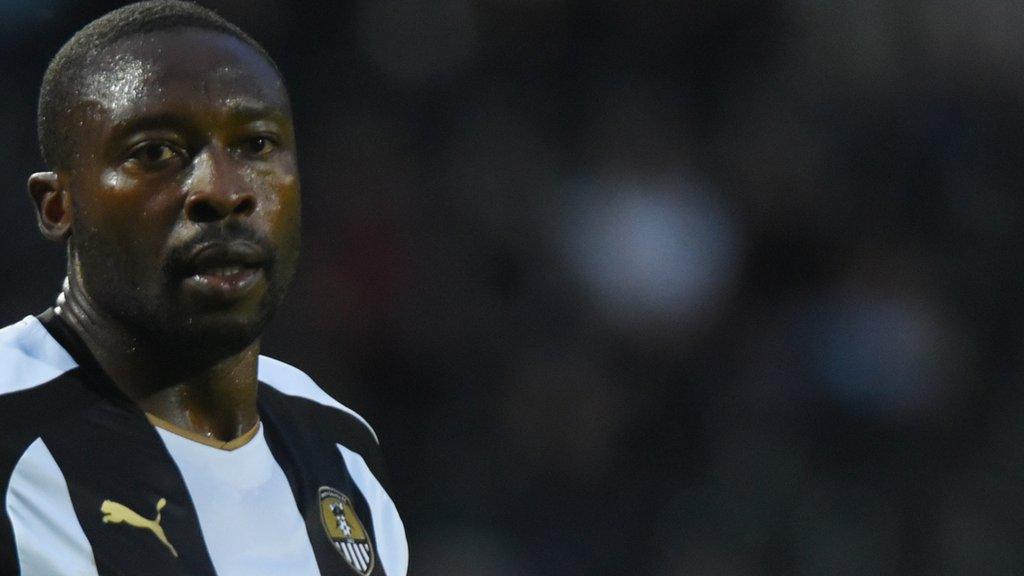 Shola Ameobi in action for Notts County