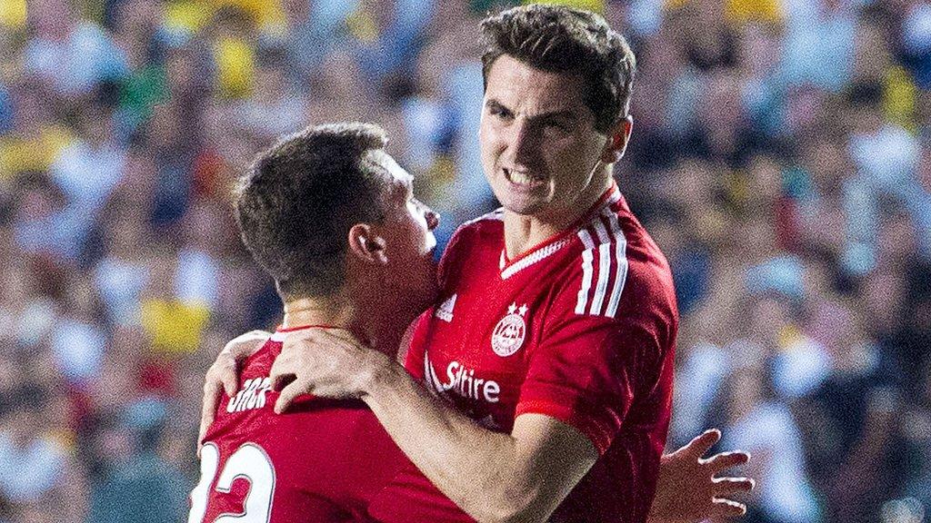 Aberdeen players celebrating