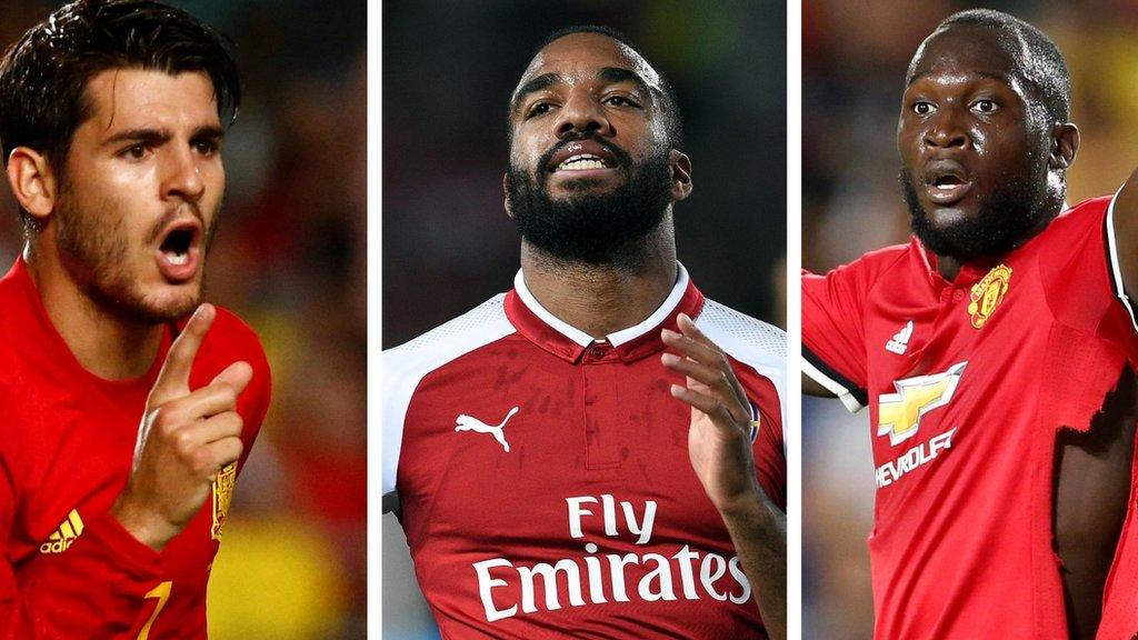 Alvaro Morata, Lacazette, Lukaku