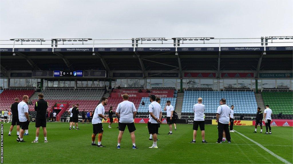 Harlequins play their home matches at the Stoop in west London