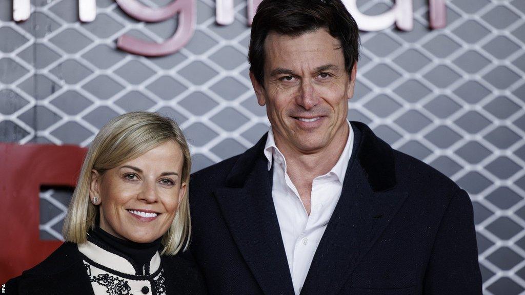 Susie Wolff and husband Toto Wolff on the red carpet