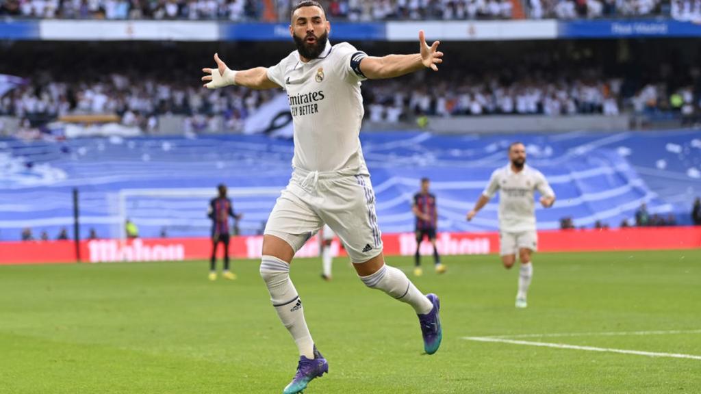 Benzema celebrates