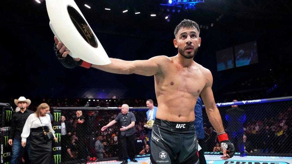 Yair Rodriguez after beating Josh Emmett