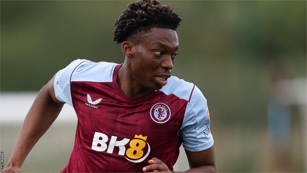 Chisom Afoka in action for Aston Villa