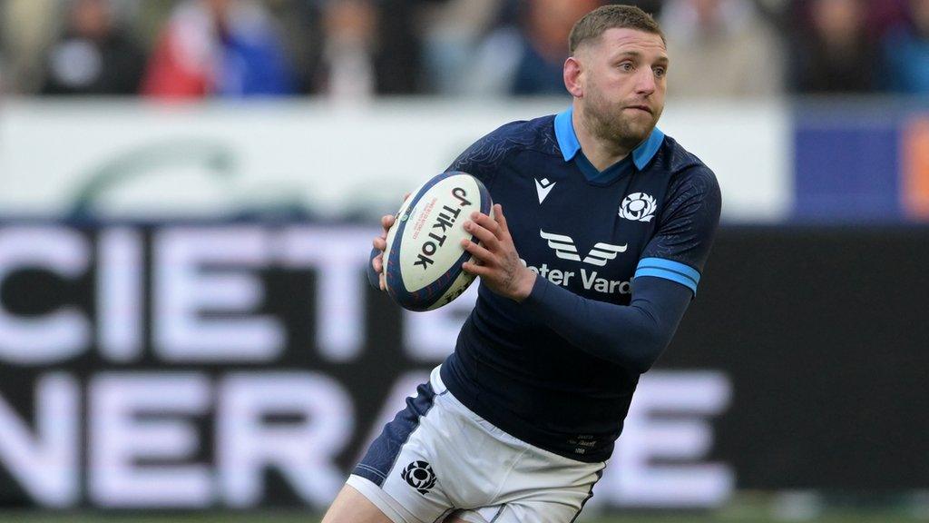 Scotland's Finn Russell in action against France