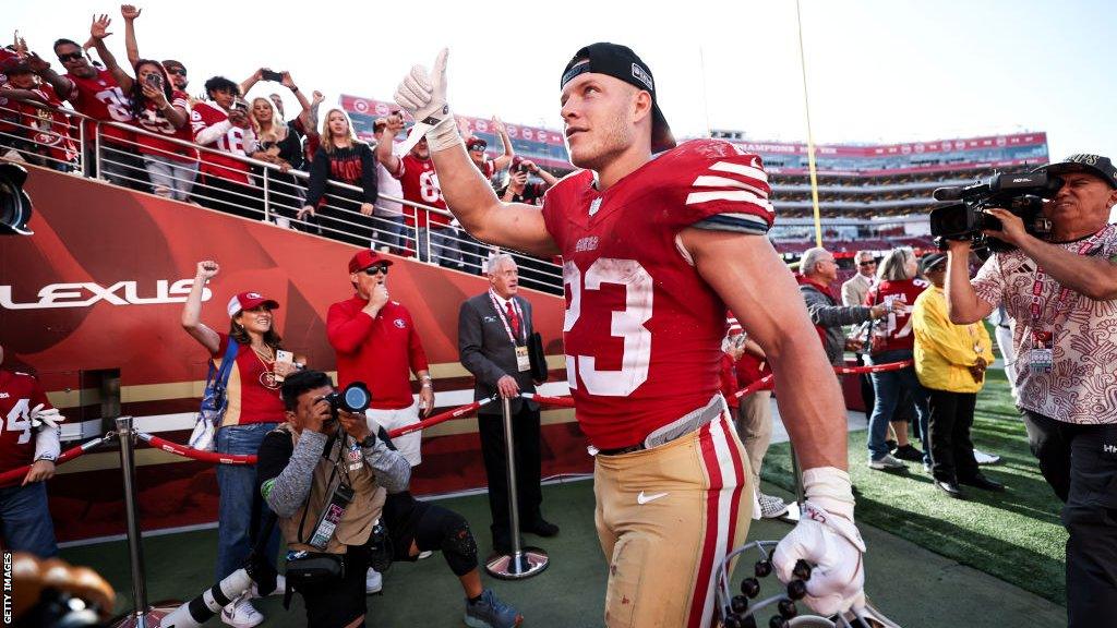 Christian McCaffrey of the San Francisco 49ers