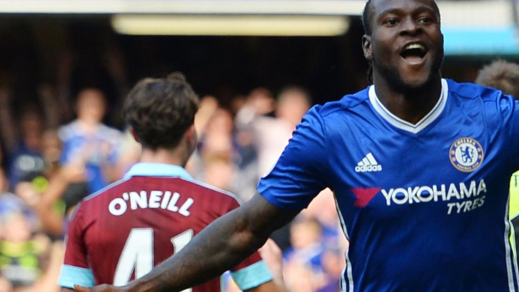 Victor Moses celebrates