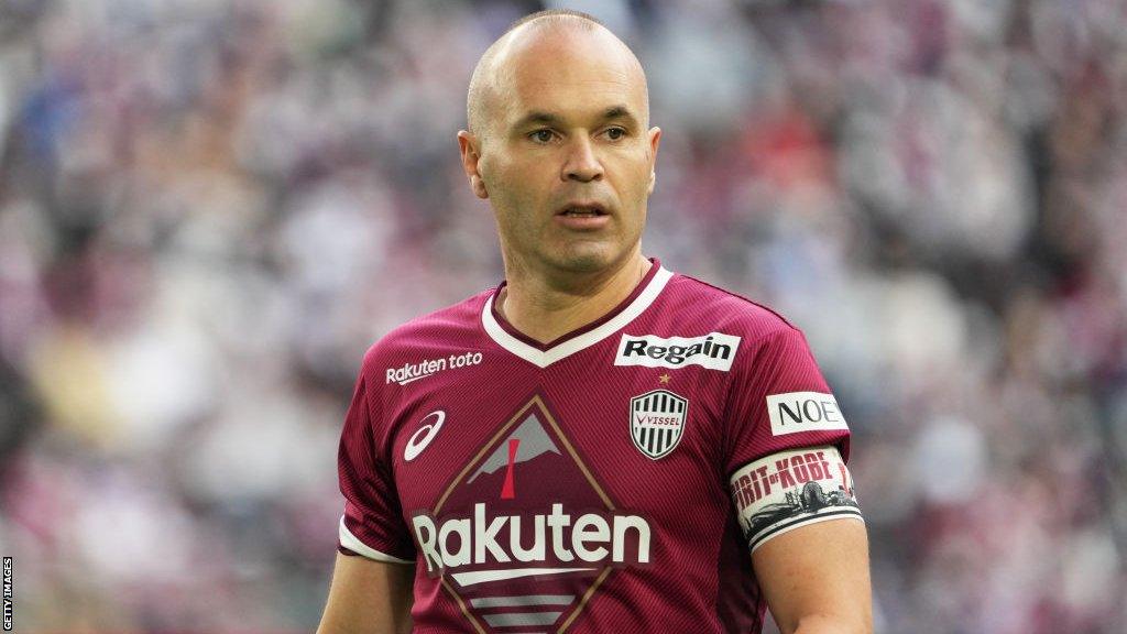 Andres Iniesta playing for Vissel Kobe