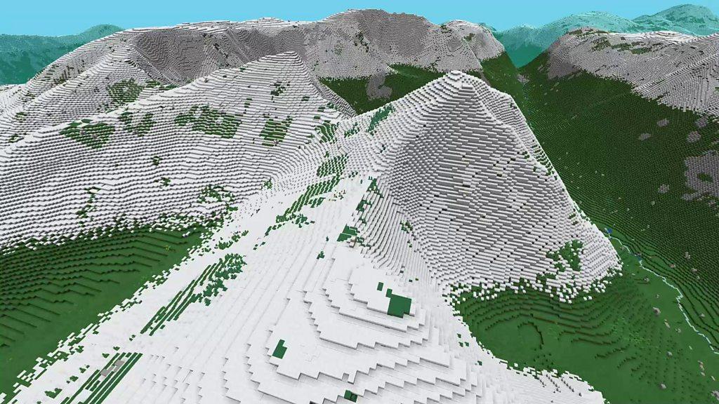 Cairn Toul represented in Minecraft