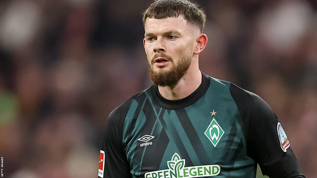 Oliver Burke in action for Werder Bremen