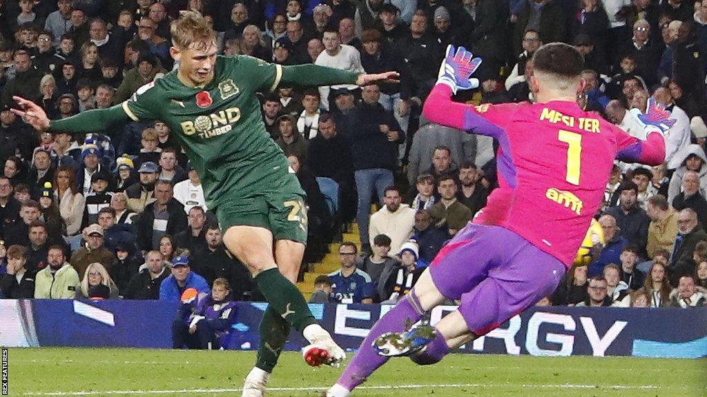 Ben Waine scores against Leeds United