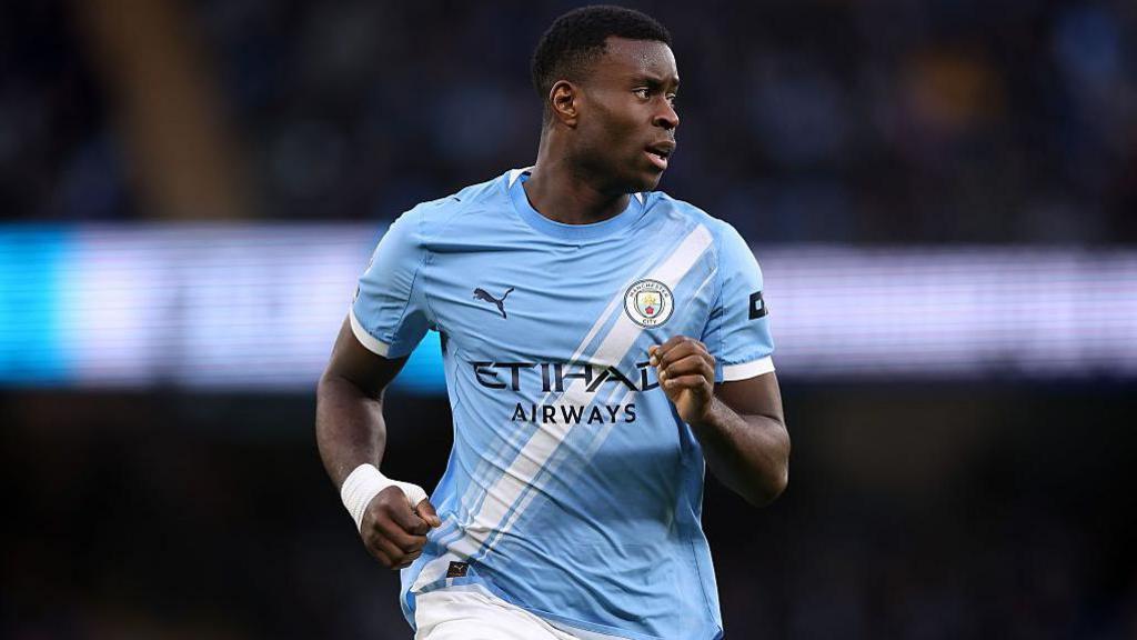 Marc Guehi of Manchester City during the Premier League match between Manchester City and Wolverhampton Wanderers