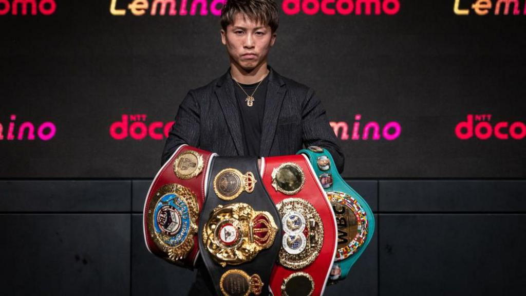 Naoya Inoue with all his titles