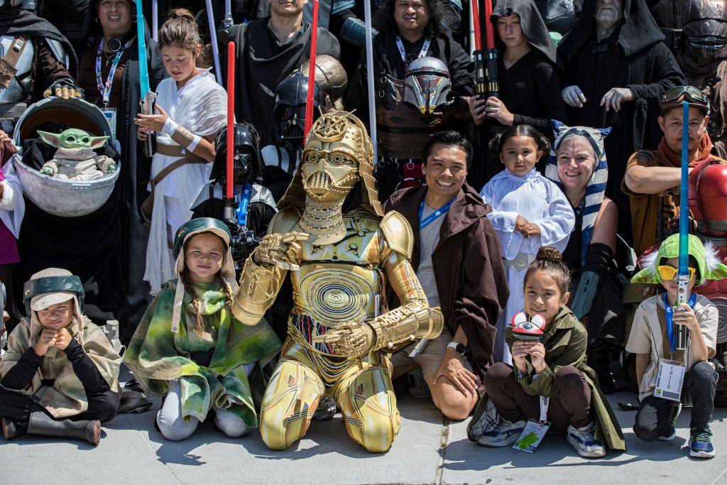 People dressed as Star Wars characters 