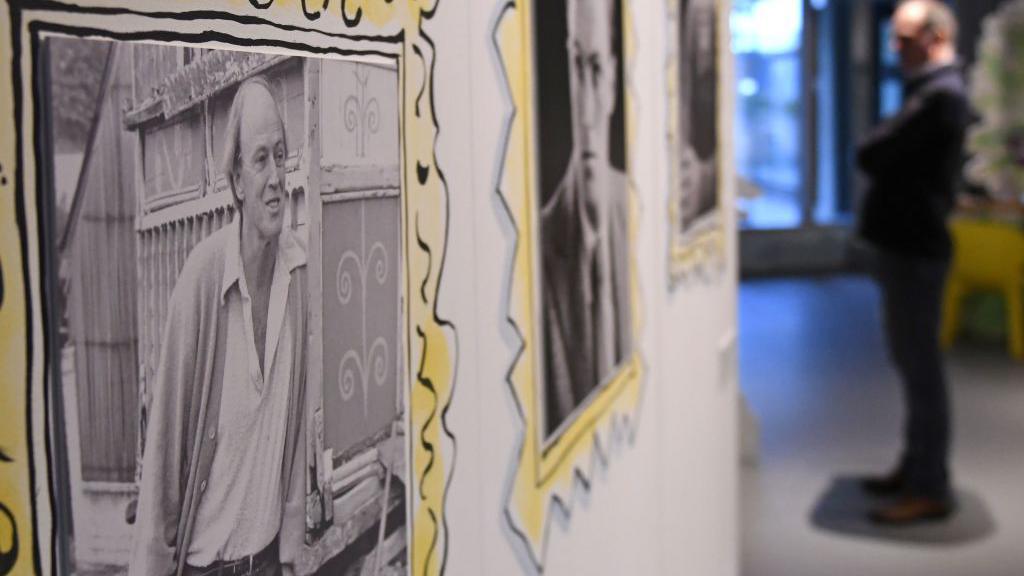 A picture of author Roald Dahl is seen on display at the newly renovated Roald Dahl Museum and Story Centre in Great Missenden, north-west of London, England on October 16, 2018