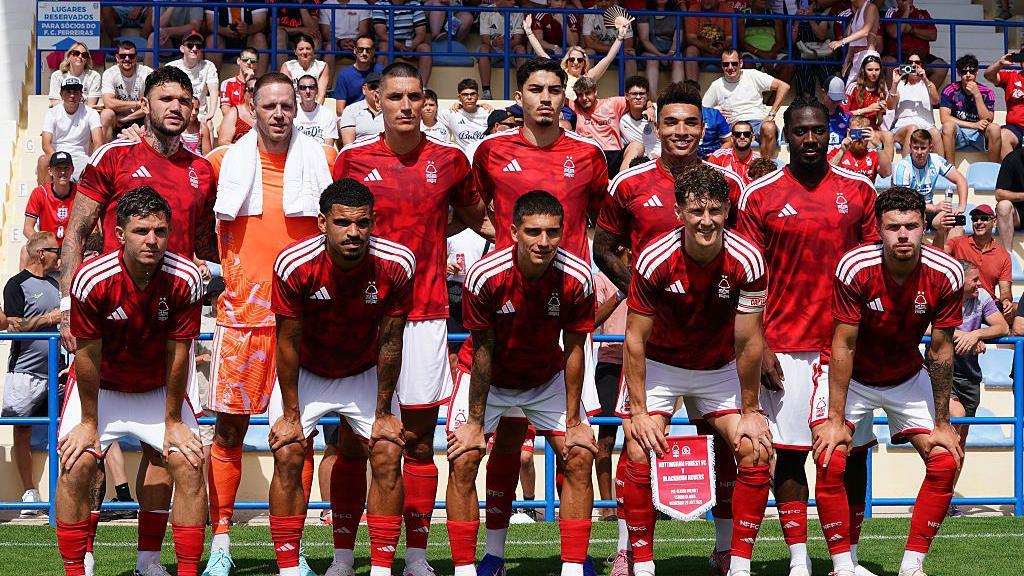 Nottingham Forest team photo before pre-season match against Blackburn Rovers