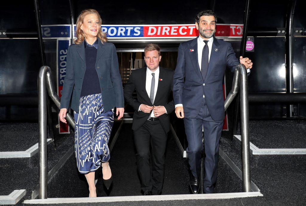 Eddie Howe, Amanda Staveley and Mehrdad Ghououssi