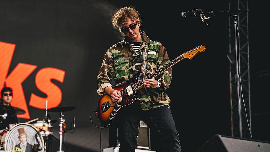 Kiaran Crook of The Sherlocks performs onstage during Tramlines at Hillsborough Park.