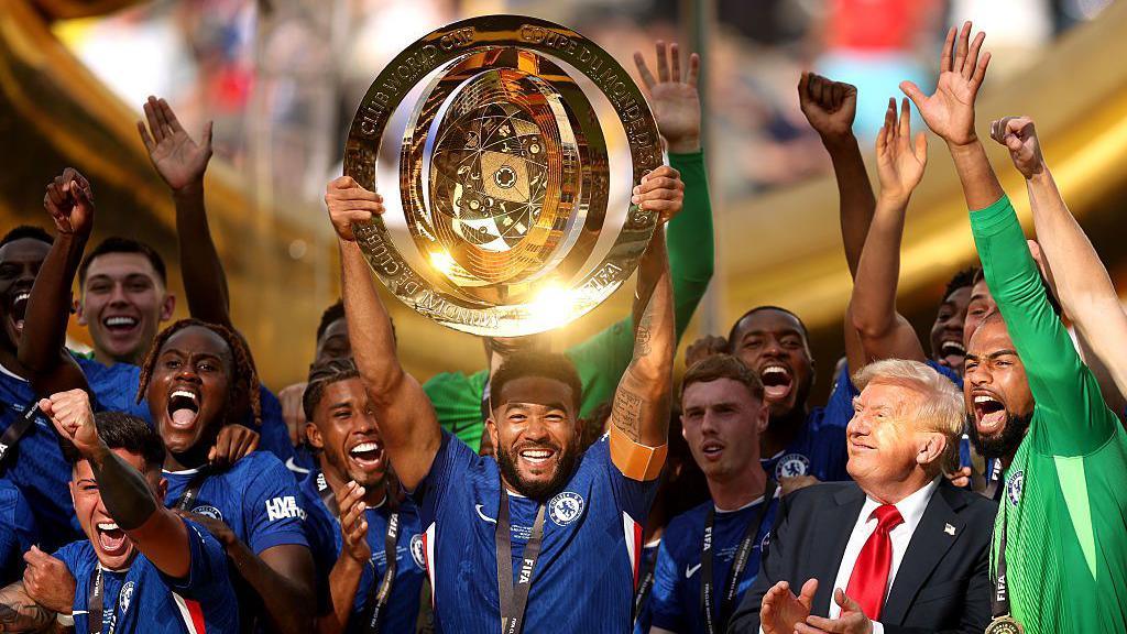 Club World Cup trophy lift Chelsea
