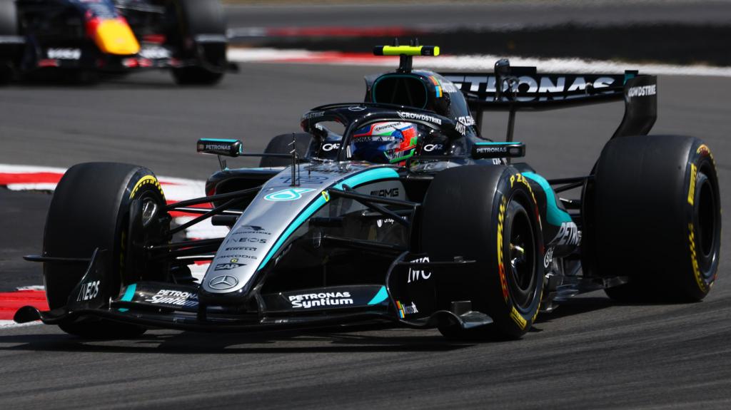 Mercedes' Kimi Antonelli during the British Grand Prix sprint race