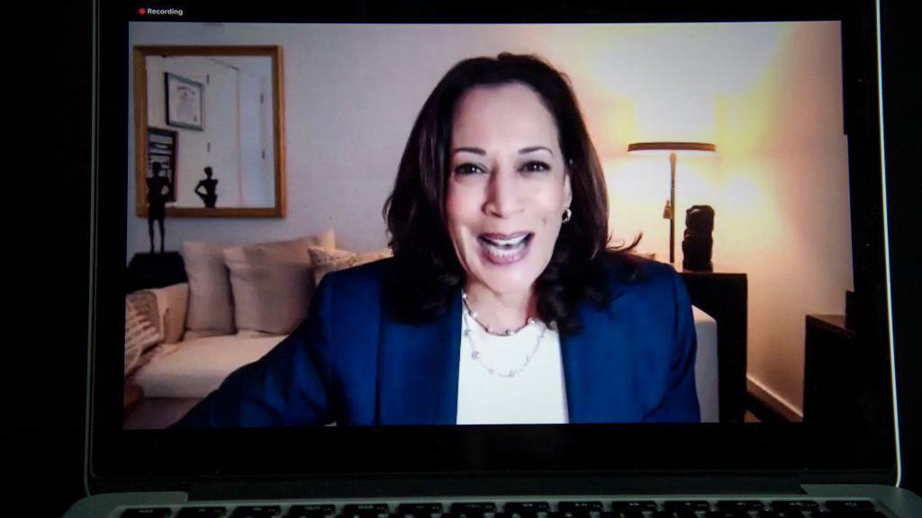 Kamala Harris on Zoom