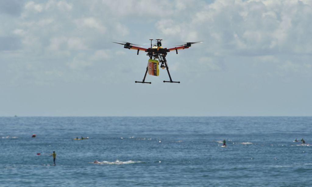 Drone being used to spot and prevent shark attacks