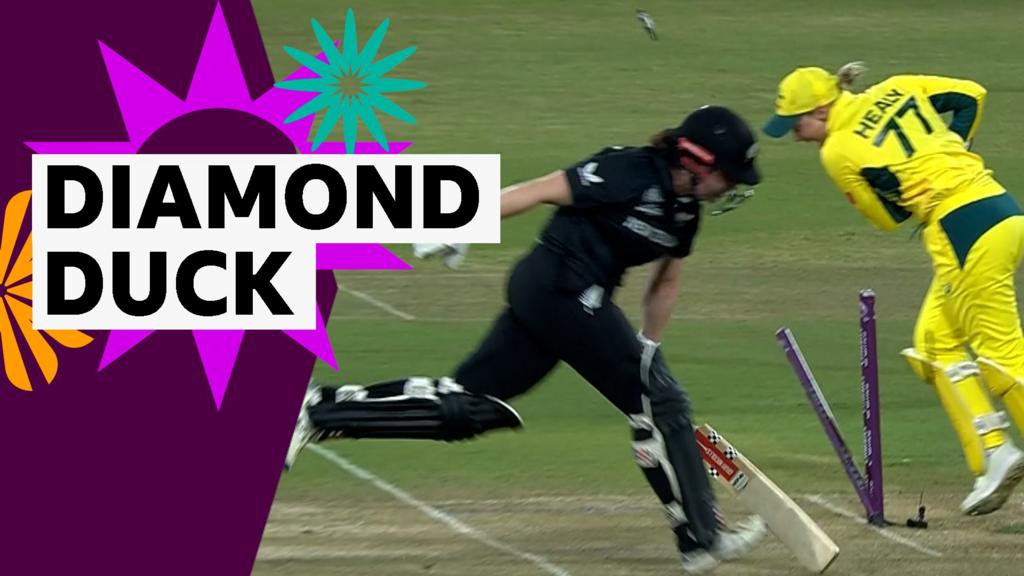 Women’s Cricket World Cup: New Zealand’s Plimmer run out for diamond duck against Australia