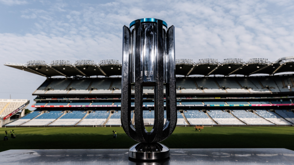 The URC trophy in Croke Park 