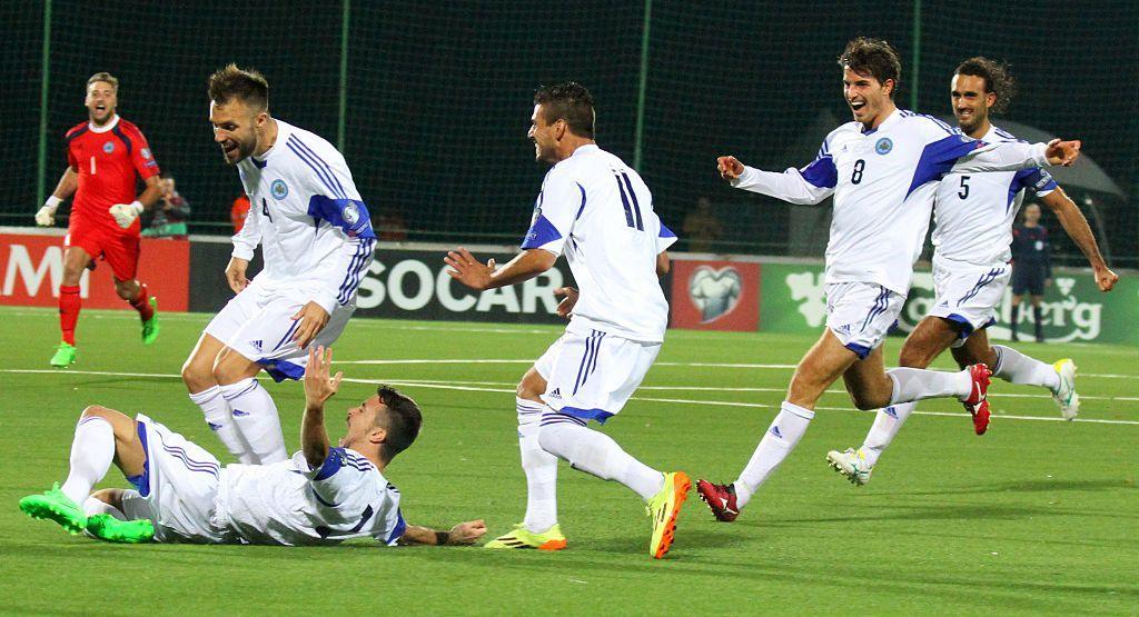 Matteo Vitaioli scores his only goal for San Marino against Lithuania in Euro 2016 qualifying in September 2015