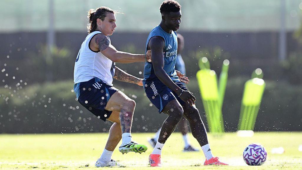 Riccardo Calafiori and Bukayo Saka