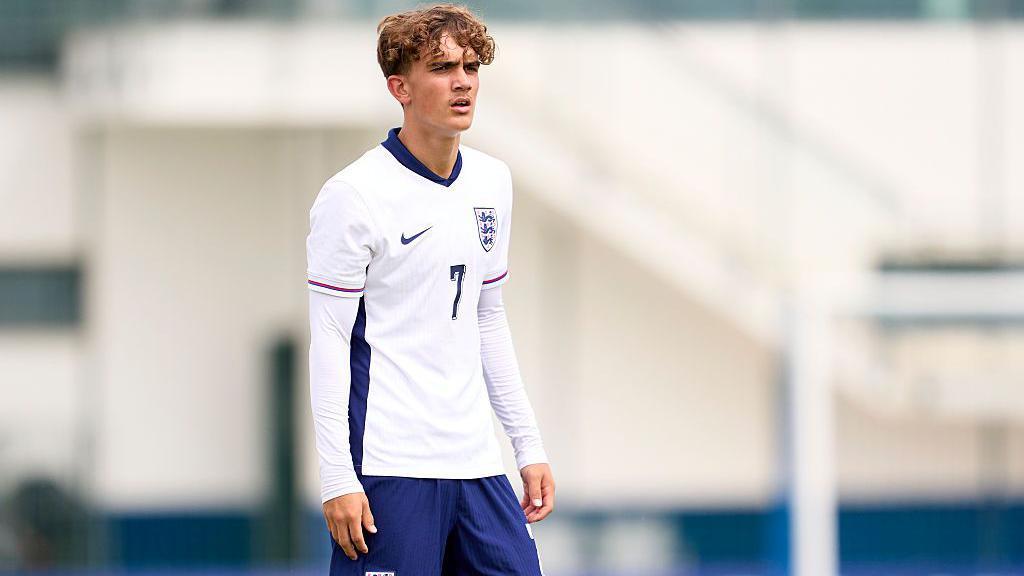 Max Dowman in action for England u19s 