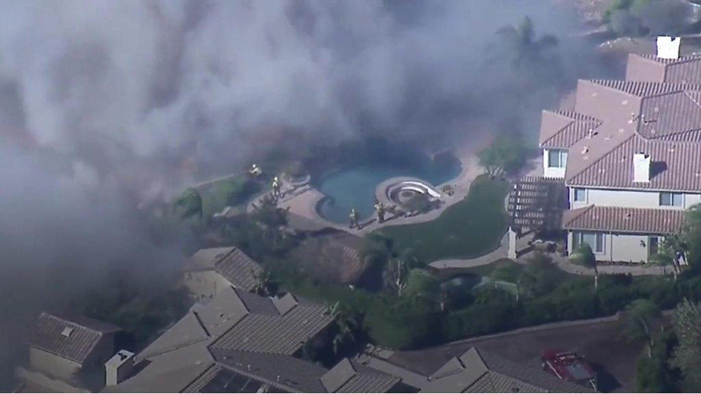 Smoke seen over homes in West Hills