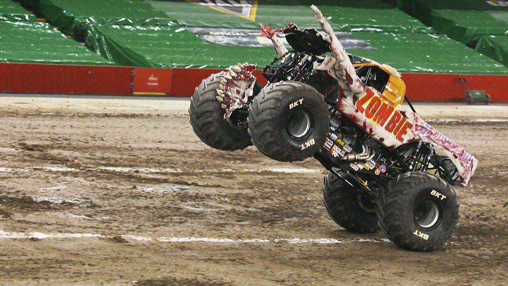 Monster Jam: Huge trucks take over Cardiff's Principality Stadium - BBC ...