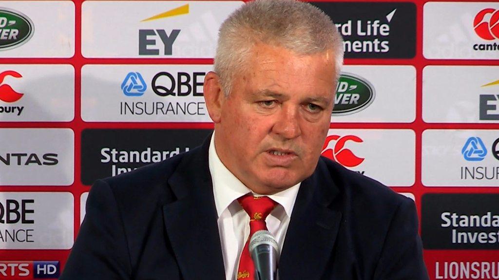Lions coach Warren Gatland