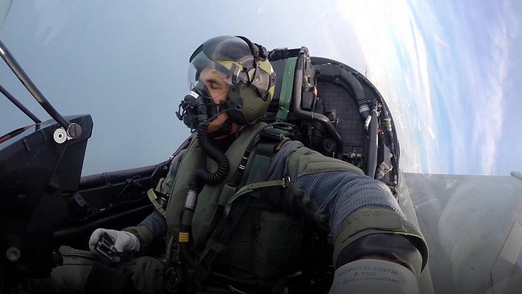 John Beale in a typhoon jet.