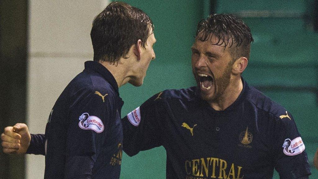 Falkirk celebrate at Easter Road