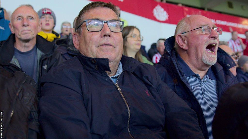 Sunderland fan Peter Farrer at the Stadium of Light.