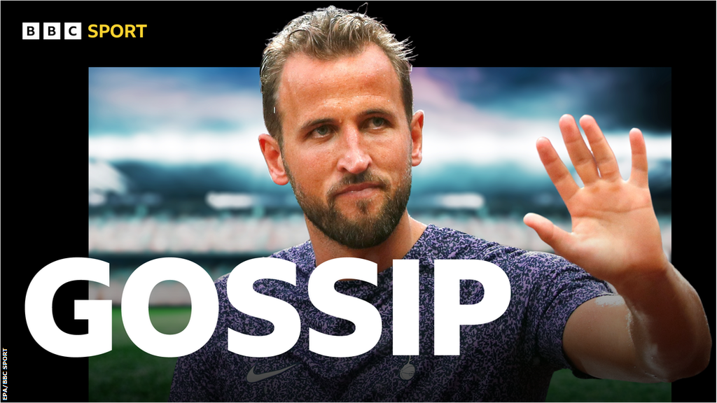 Harry Kane and the BBC Sport Gossip logo