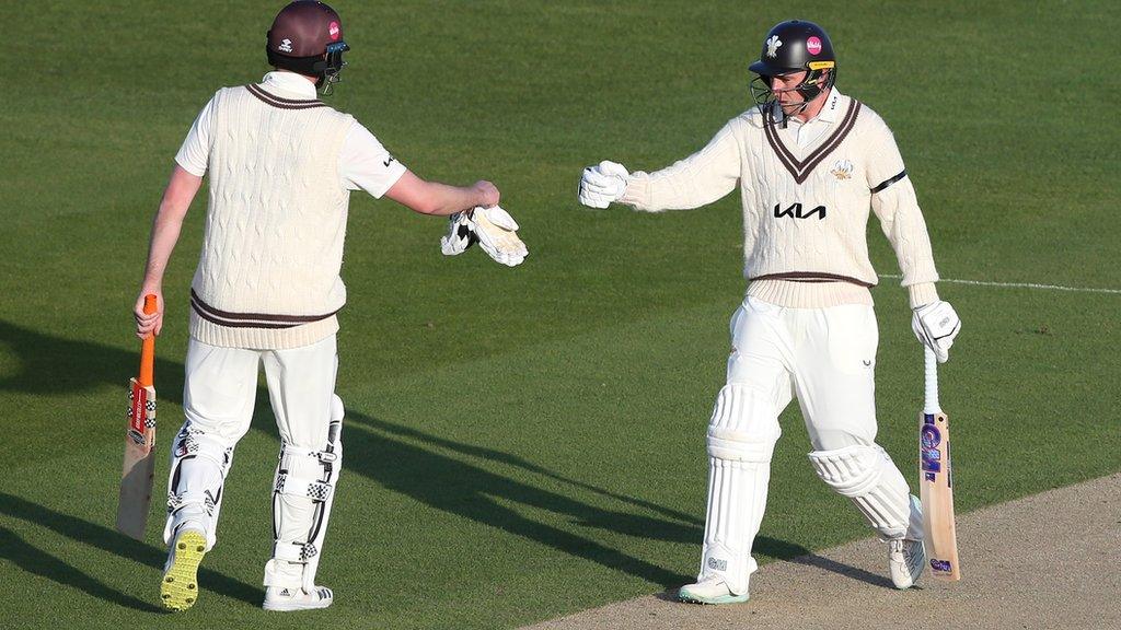 Dan Lawrence's century was his first for Surrey since joining the club from Essex