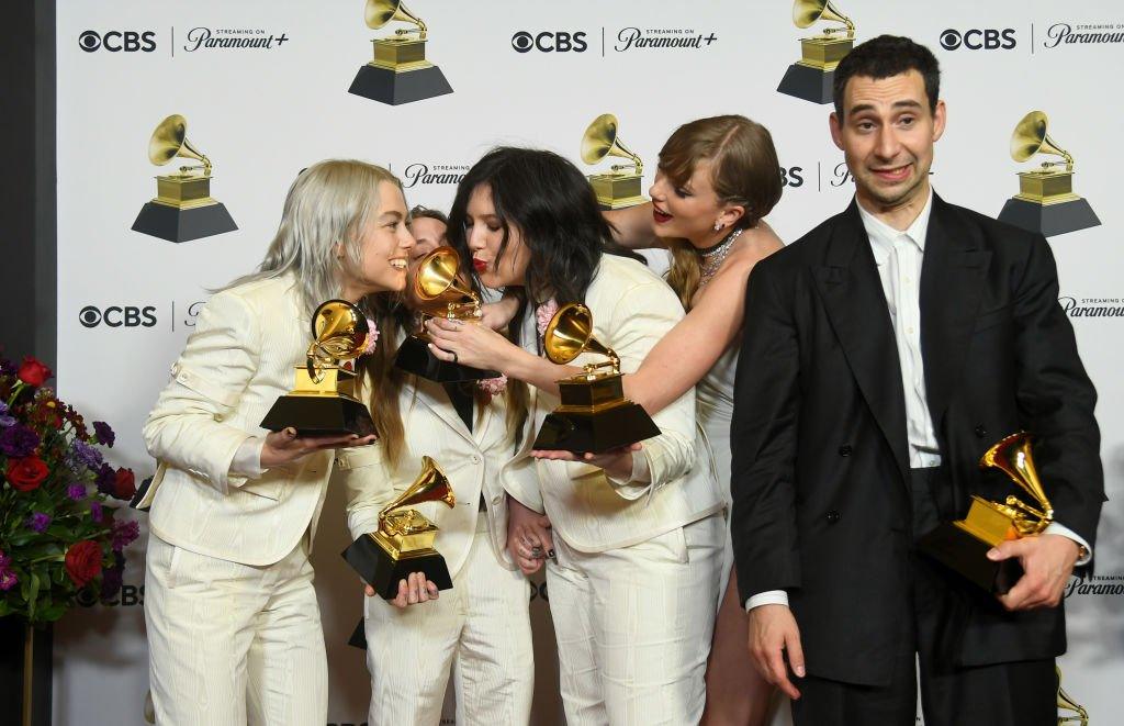 Multiple award winners Boygenius, Taylor Swift and Jack Antonoff