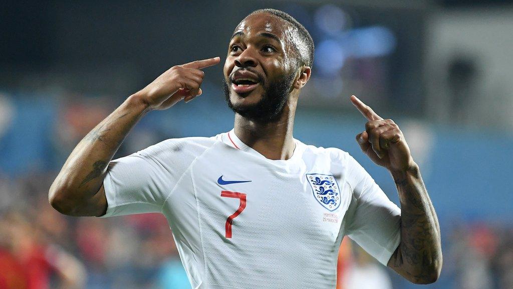 Sterling put his fingers to his ears in response to racist chanting during England's game against Montenegro.