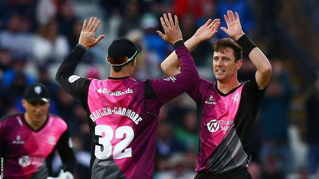 Matt Henry and Somerset team-mate Ben Green are the only bowlers in this year's T20 Blast to reach 30 wickets