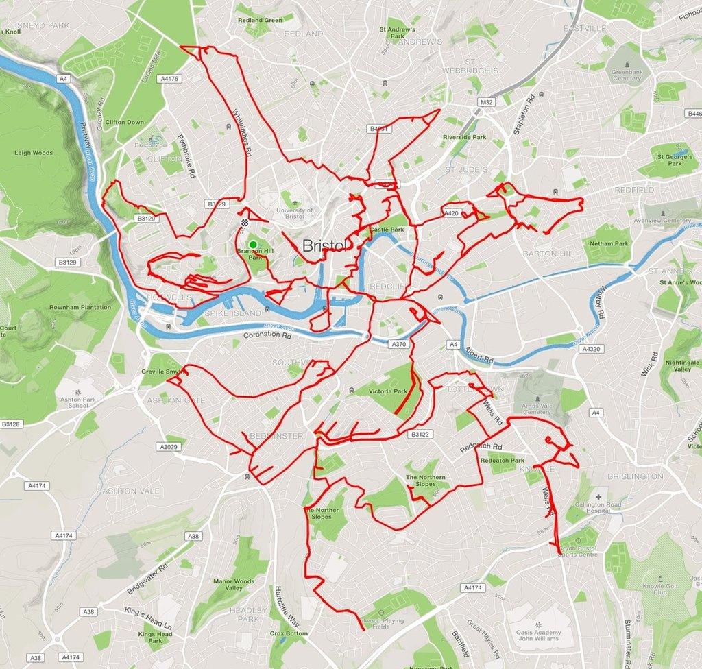 Strava art