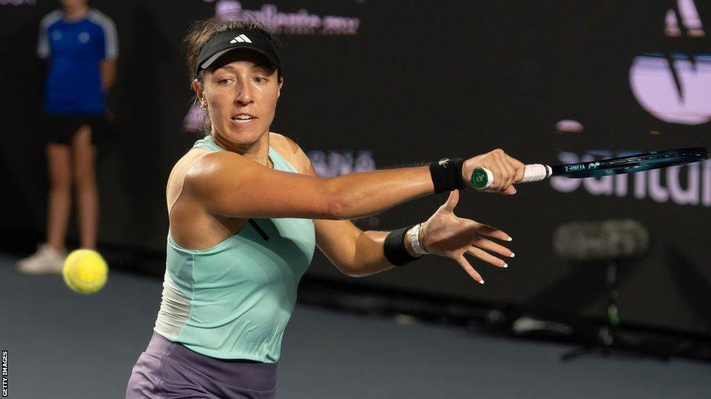 Jessica Pegula in action at the WTA Finals