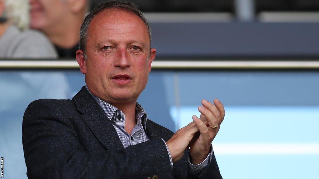 Derby owner David Clowes in the stands at Pride Park