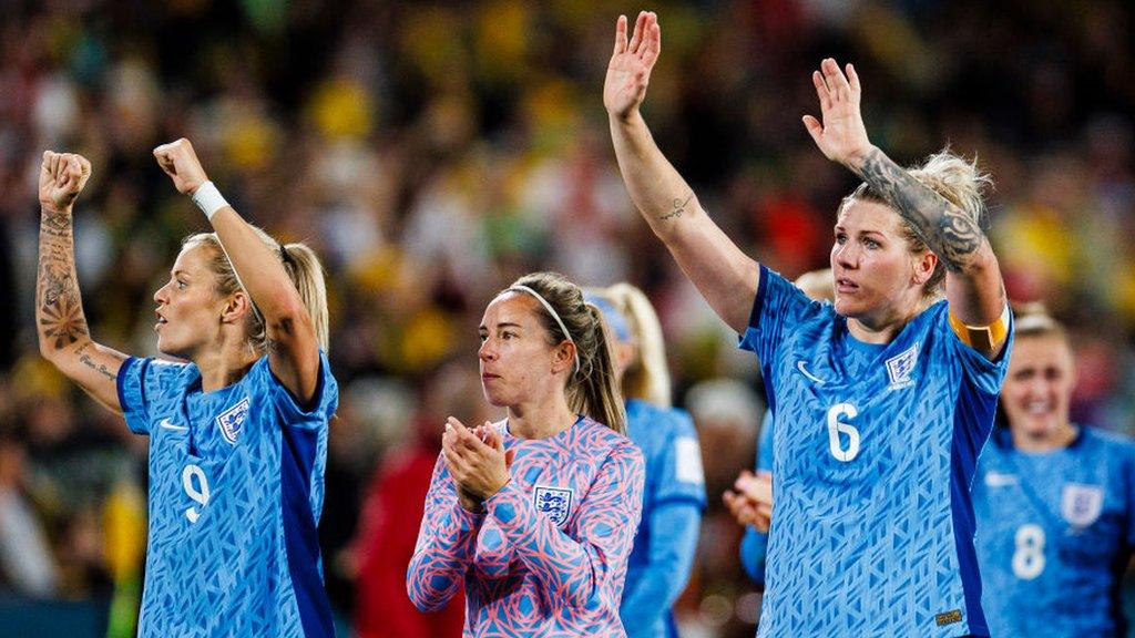 england players celebrate