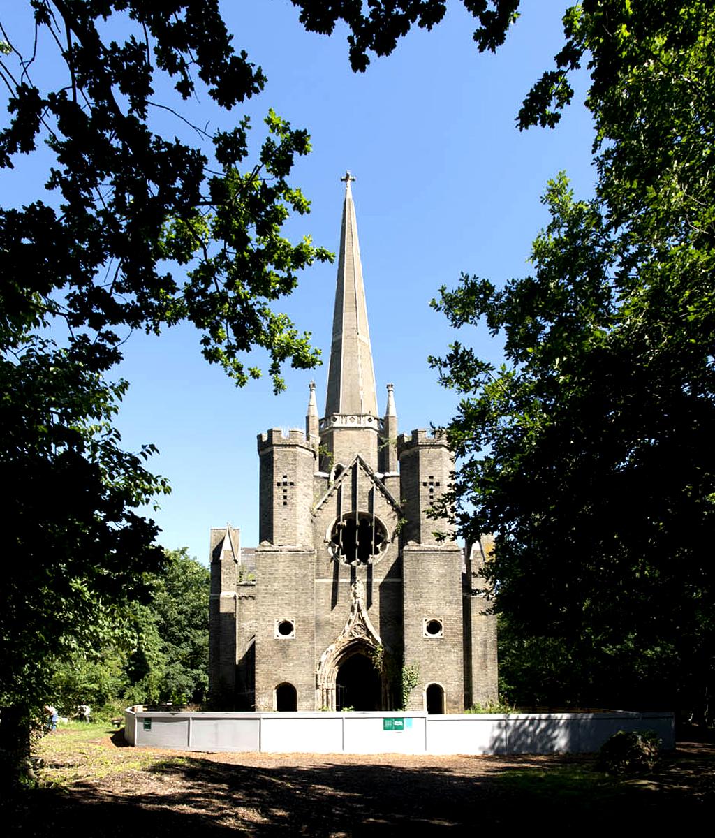 Mortuary chapel in Abney Park Cemetery, Stoke Newington, London