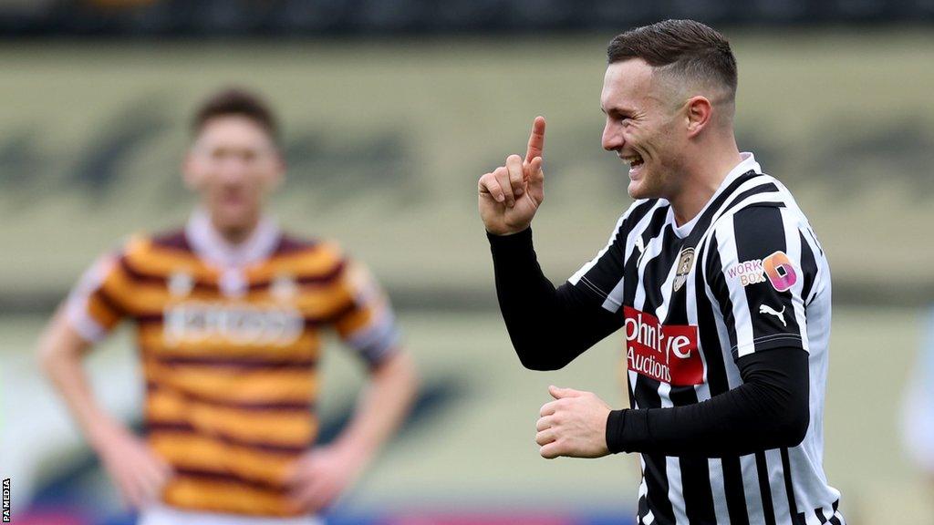 Macaulay Langstaff scores against Bradford City