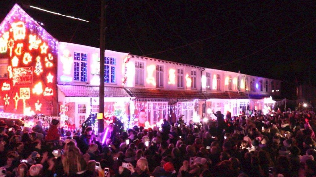 Christmas lights in the New Forest