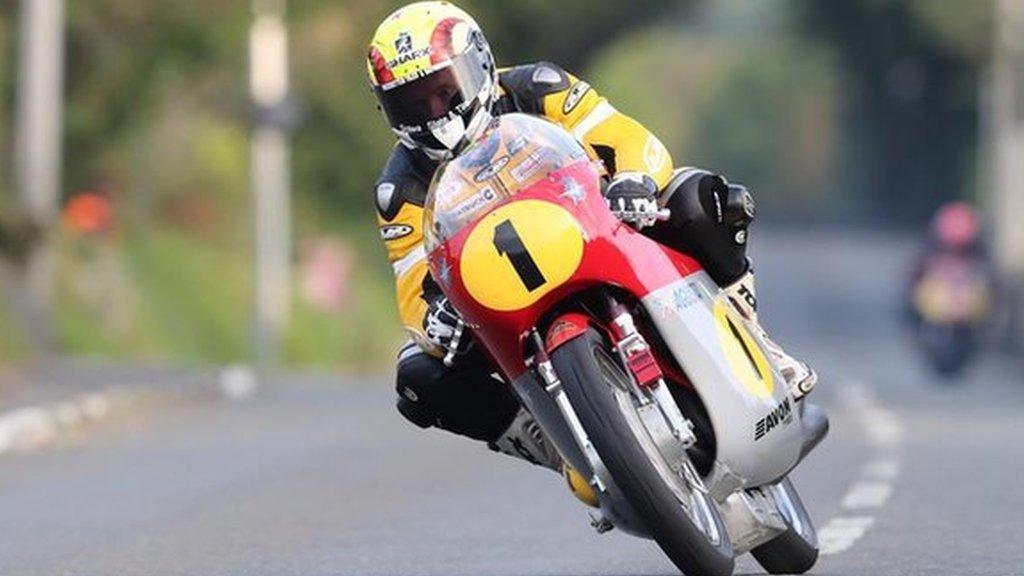 Ian Lougher competing in the Classic TT